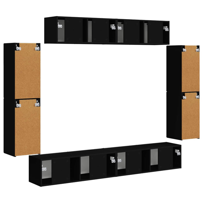 Cabinet TV 8 buc. Negru WALTI