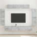 Cabinet TV 8 pcs Gri din beton - WALTI WALTI