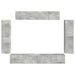 Cabinet TV 8 pcs Gri din beton - WALTI WALTI