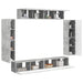 Cabinet TV 8 pcs Gri din beton - WALTI WALTI