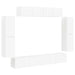 Cabinet TV 8 pcs Alb lucios - WALTI WALTI