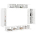 Cabinet TV 8 pcs Alb lucios - WALTI WALTI