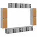 Cabinet TV 8 pcs Gri Sonoma - WALTI WALTI