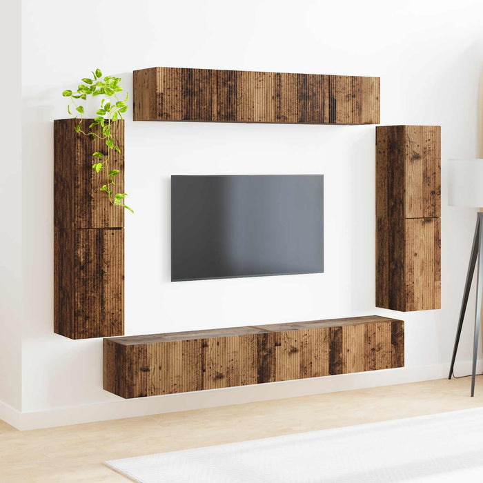 Cabinet TV 8 pcs Lemn vechi - WALTI WALTI