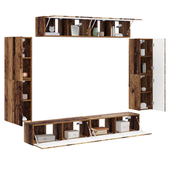 Cabinet TV 8 pcs Lemn vechi - WALTI WALTI