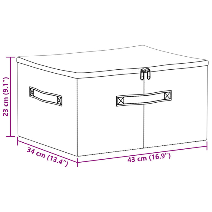 Cutie de depozitare 6 pcs Crem 43 x 34 x 23 cm WALTI