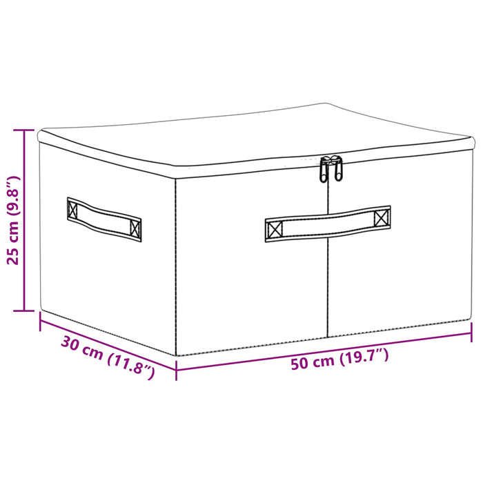 Cutie de depozitare 6 pcs Crem 50 x 30 x 25 cm WALTI