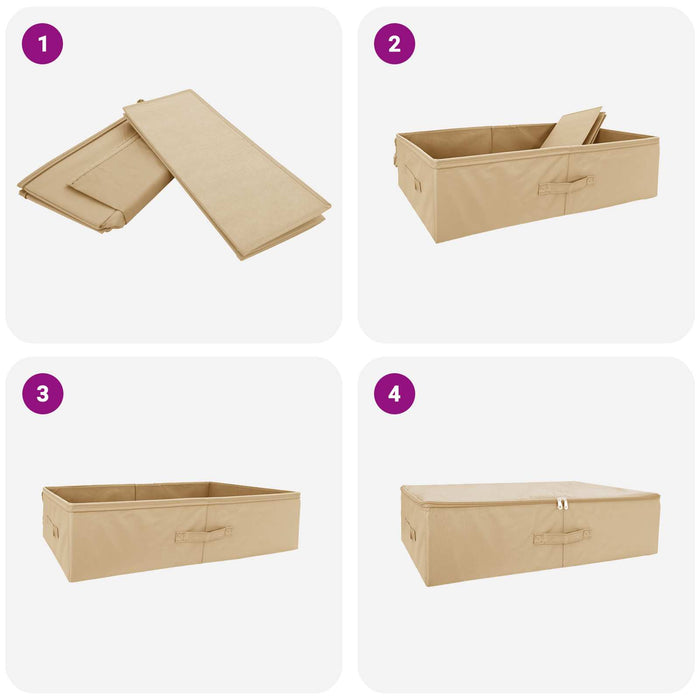 Cutie de depozitare 24 pcs Crem 70 x 40 x 18 cm WALTI