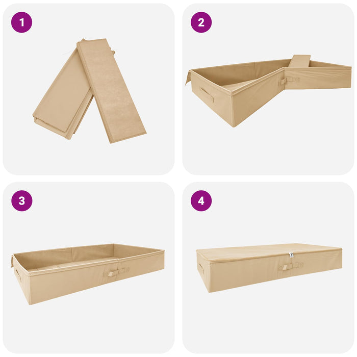 Cutie de depozitare 24 pcs Crem 100 x 50 x 18 cm WALTI