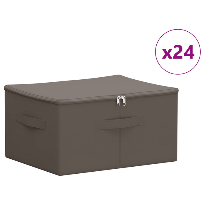 Cutie de depozitare 24 pcs Gri 50 x 30 x 25 cm WALTI