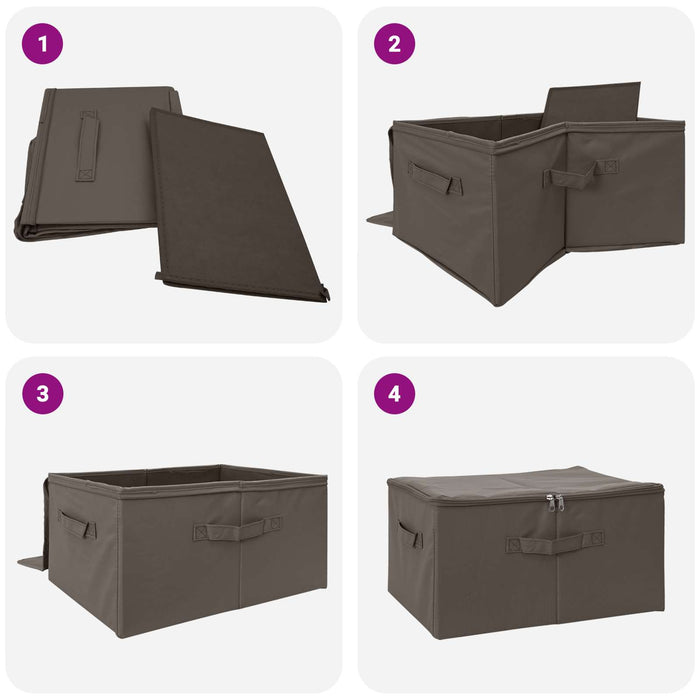 Cutie de depozitare 24 pcs Gri 50 x 30 x 25 cm WALTI