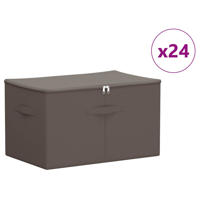 Cutie de depozitare 24 pcs Gri 60 x 43 x 35 cm WALTI