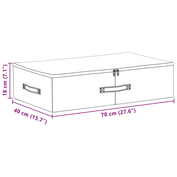 Cutie de depozitare 6 pcs Gri 70 x 40 x 18 cm WALTI