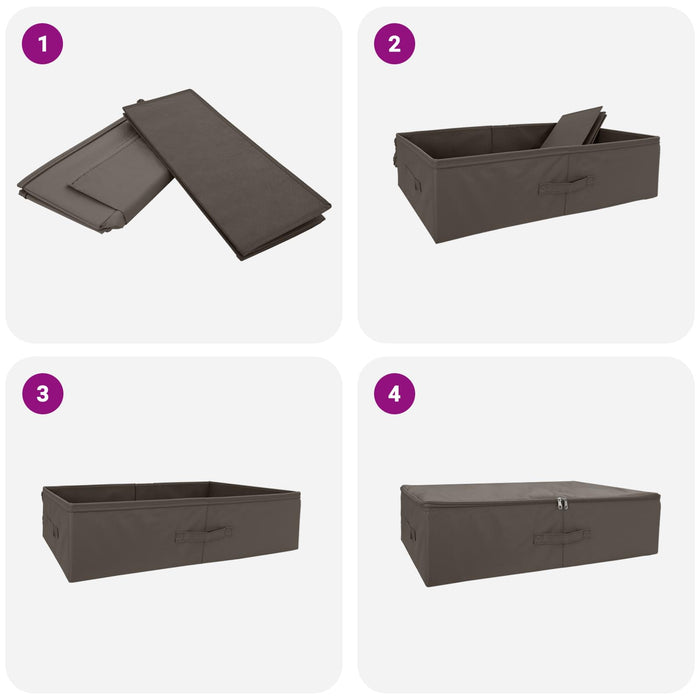 Cutie de depozitare 24 pcs Gri 70 x 40 x 18 cm WALTI