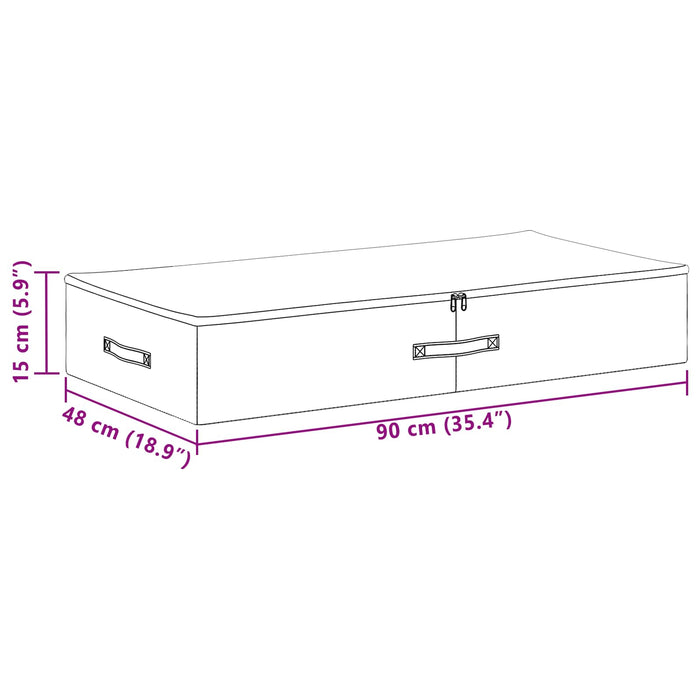 Cutie de depozitare 6 pcs Gri 90 x 48 x 15 cm WALTI