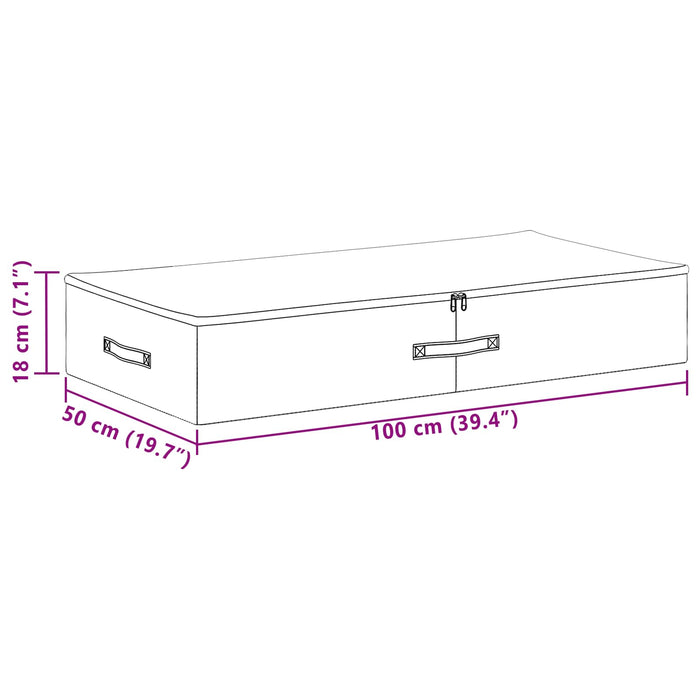 Cutie de depozitare 2 pcs Gri 100 x 50 x 18 cm WALTI
