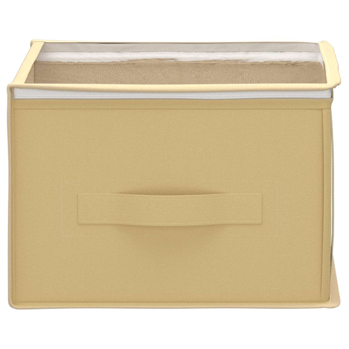 Cutie de depozitare cu fereastră superioară transparentă Crem WALTI