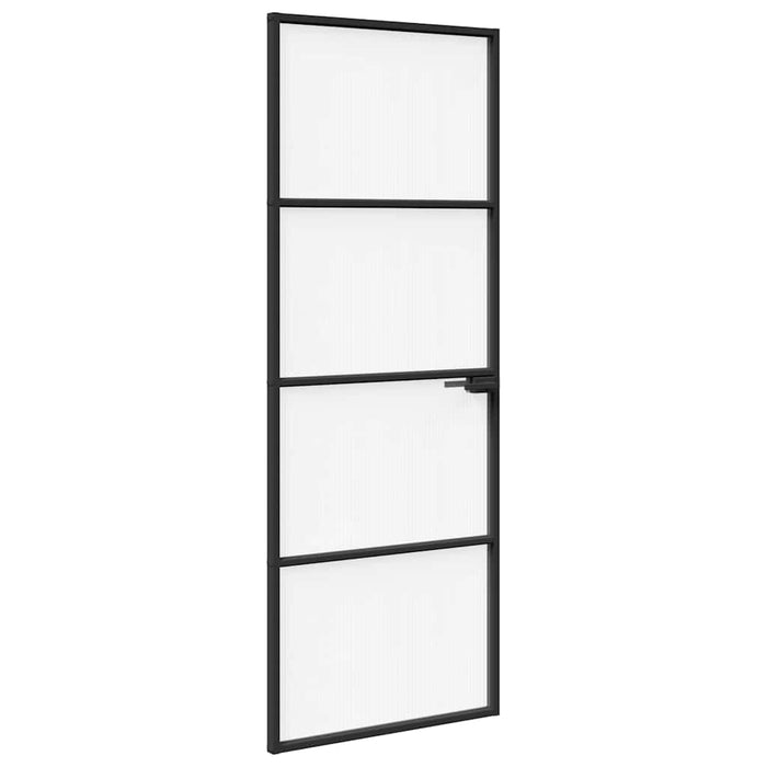 Ușă Interioară Neagră 76x201,5 cm din Sticlă Termoizolantă și Aluminiu Subțire - WALTI WALTI