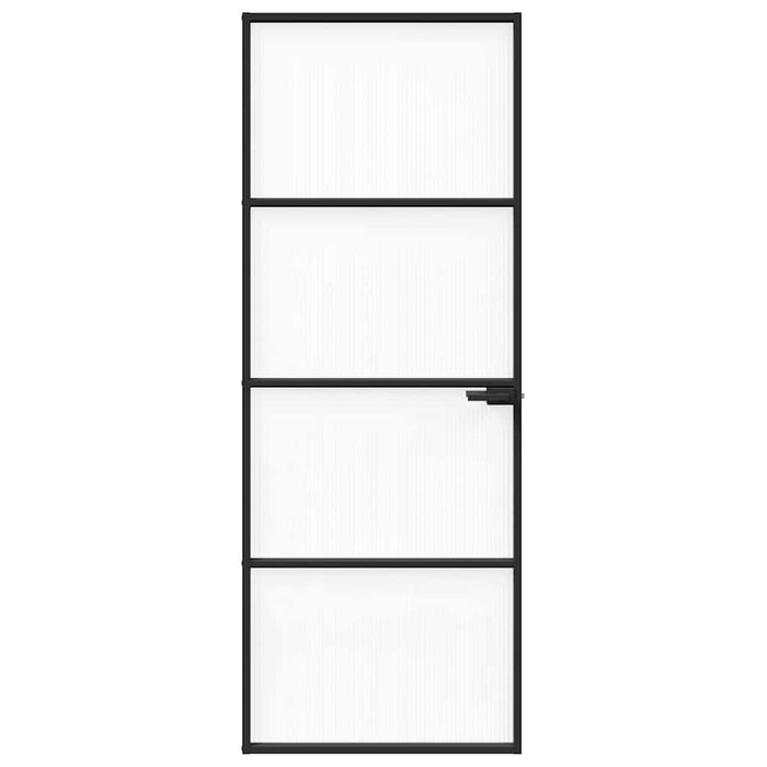 Ușă Interioară Neagră 76x201,5 cm din Sticlă Termoizolantă și Aluminiu Subțire - WALTI WALTI