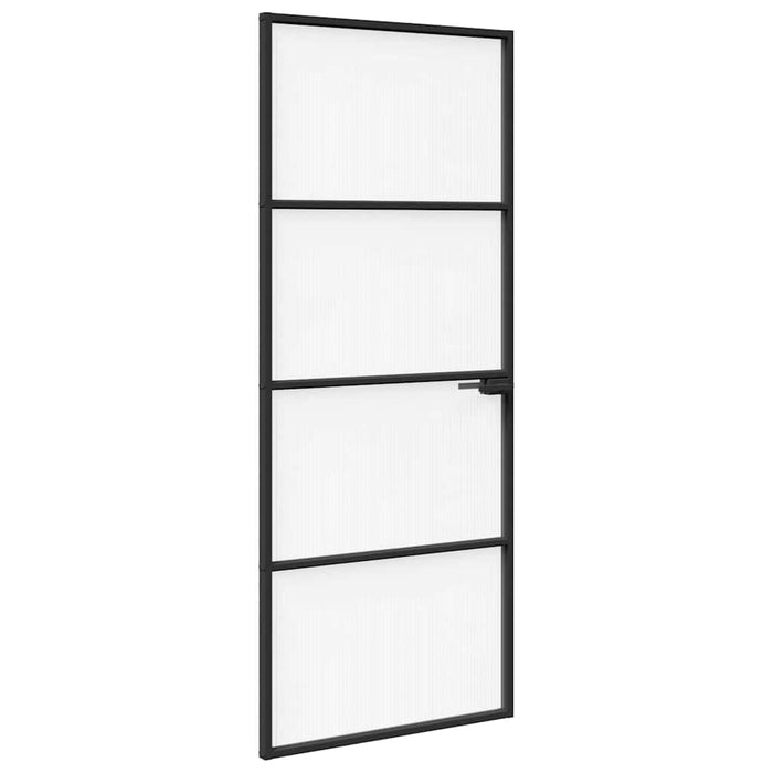 Ușă Interioară Neagră 76x201,5 cm din Sticlă Termoizolantă și Aluminiu Subțire - WALTI WALTI