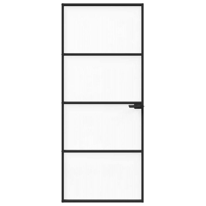 Ușă Interioară Neagră 76x201,5 cm din Sticlă Termoizolantă și Aluminiu Subțire - WALTI WALTI