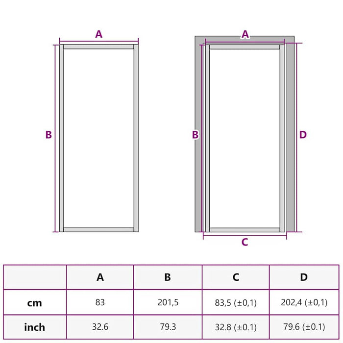 Ușă Interioară Neagră 76x201,5 cm din Sticlă Termoizolantă și Aluminiu Subțire - WALTI WALTI