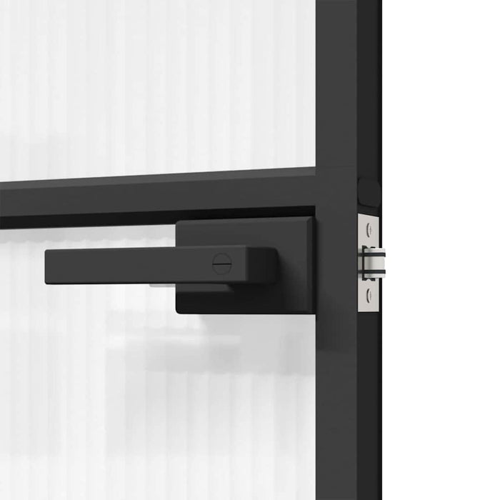 Ușă Interioară Neagră 76x201,5 cm din Sticlă Termoizolantă și Aluminiu Subțire - WALTI WALTI