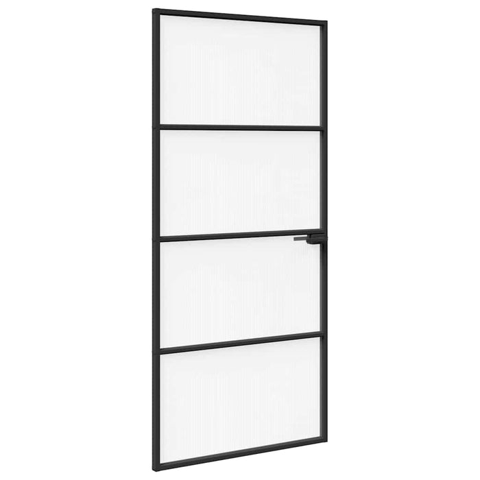 Ușă Interioară Neagră 76x201,5 cm din Sticlă Termoizolantă și Aluminiu Subțire - WALTI WALTI