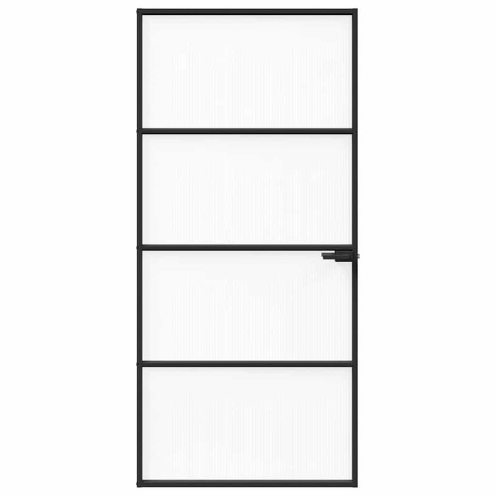 Ușă Interioară Neagră 76x201,5 cm din Sticlă Termoizolantă și Aluminiu Subțire - WALTI WALTI