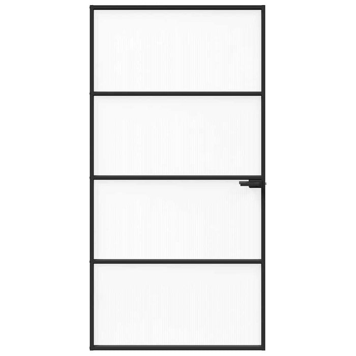 Ușă Interioară Neagră 76x201,5 cm din Sticlă Termoizolantă și Aluminiu Subțire - WALTI WALTI