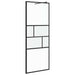 Zid de duș walk-in Negru 80 x 195 x 0.5 cm Sticlă și Aluminiu - WALTI WALTI
