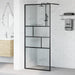 Zid de duș walk-in Negru 80 x 195 x 0.5 cm Sticlă și Aluminiu - WALTI WALTI