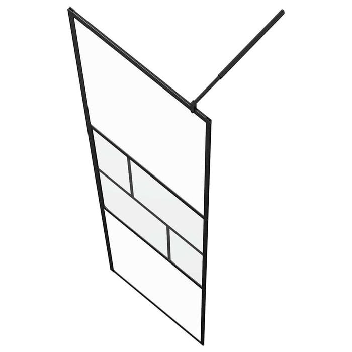 Zid de duș walk-in Negru 80 x 195 x 0.5 cm Sticlă și Aluminiu - WALTI WALTI