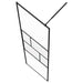 Zid de duș walk-in Negru 80 x 195 x 0.5 cm Sticlă și Aluminiu - WALTI WALTI