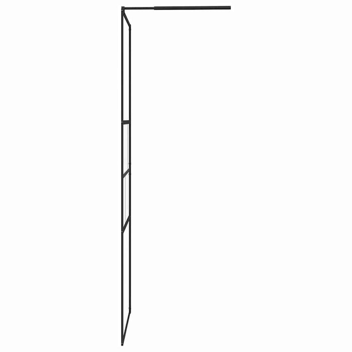 Zid de duș walk-in Negru 80 x 195 x 0.5 cm Sticlă și Aluminiu - WALTI WALTI