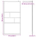 Zid de duș walk-in Negru 80 x 195 x 0.5 cm Sticlă și Aluminiu - WALTI WALTI