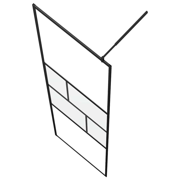 Zid de duș walk-in Negru 80 x 195 x 0.5 cm Sticlă și Aluminiu - WALTI WALTI