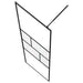 Zid de duș walk-in Negru 80 x 195 x 0.5 cm Sticlă și Aluminiu - WALTI WALTI