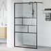 Zid de duș walk-in Negru 80 x 195 x 0.5 cm Sticlă și Aluminiu - WALTI WALTI