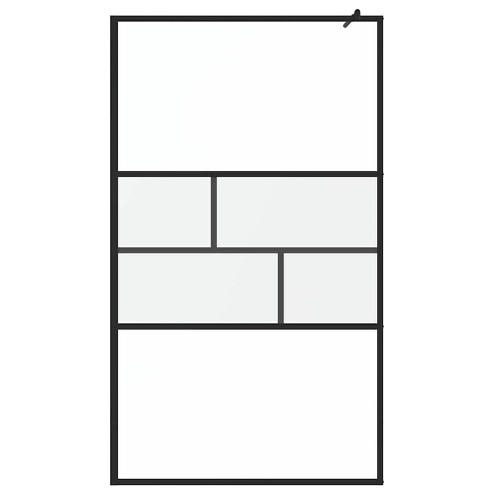 Zid de duș walk-in Negru 80 x 195 x 0.5 cm Sticlă și Aluminiu - WALTI WALTI