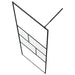 Zid de duș walk-in Negru 80 x 195 x 0.5 cm Sticlă și Aluminiu - WALTI WALTI