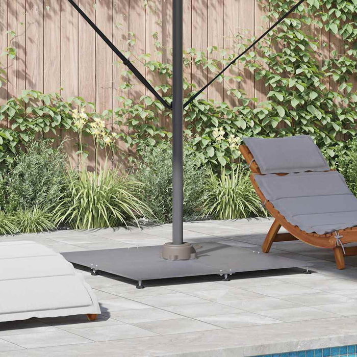 Bază pentru umbrelă Aspect lemn gri închis 100 x 100 x 4 cm - WALTI WALTI