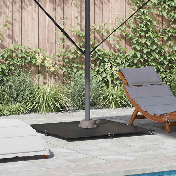 Bază pentru umbrelă Negru 100 x 100 x 4 cm Oțel - WALTI WALTI