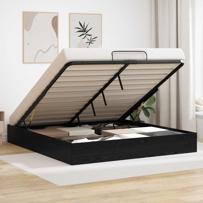 Cadru de pat otoman Stejar Negru 193 x 120 x 25 cm PAL - WALTI WALTI