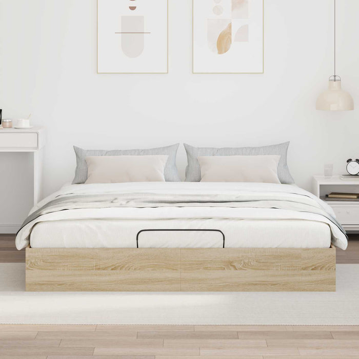 Cadru de pat otoman Stejar Sonoma 193 x 120 x 25 cm PAL - WALTI WALTI