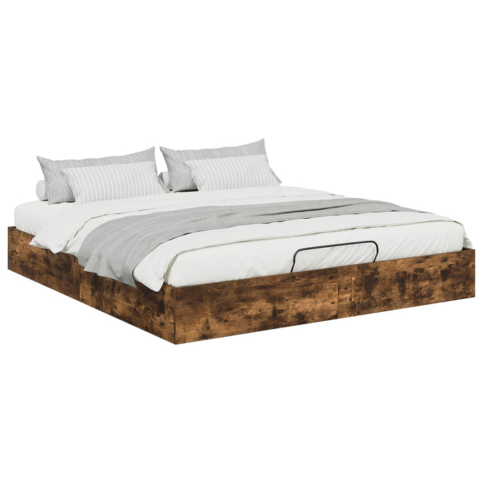 Cadru de pat otoman Stejar fumuriu 193 x 120 x 25 cm PAL - WALTI WALTI