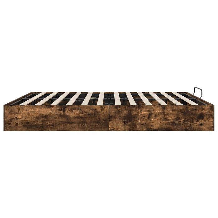 Cadru de pat otoman Stejar fumuriu 193 x 120 x 25 cm PAL - WALTI WALTI