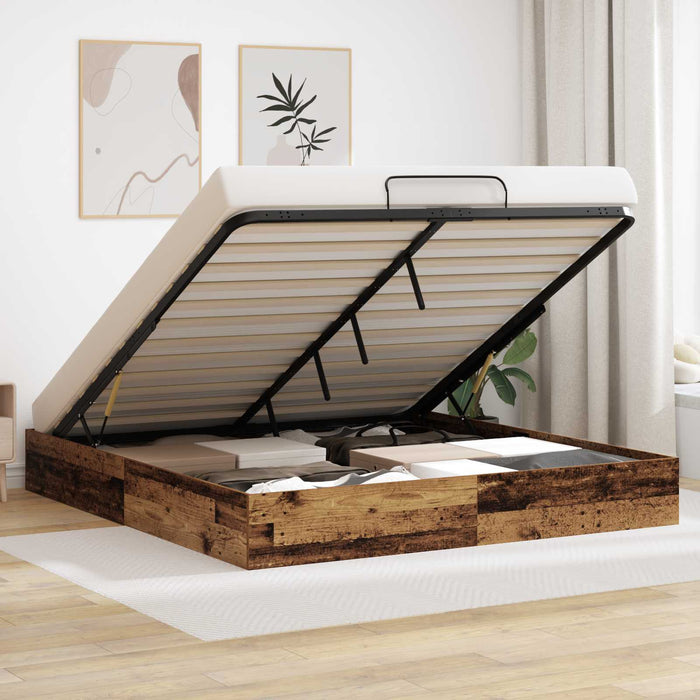 Cadru de pat otoman Lemn vechi 193 x 120 x 25 cm PAL - WALTI WALTI