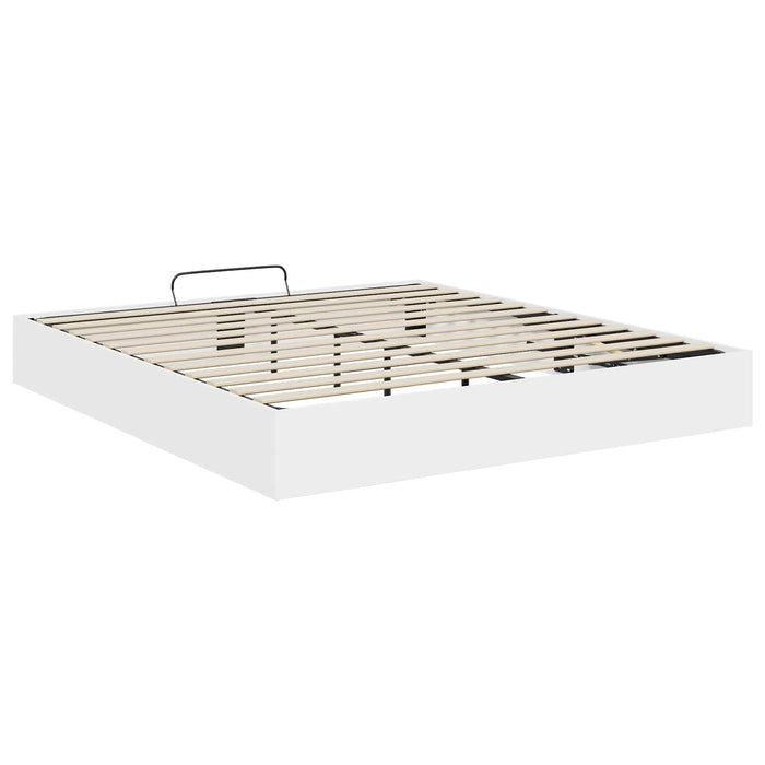 Cadru de pat otoman cu depozitare Alb 193 x 120 x 25 cm PAL - WALTI WALTI