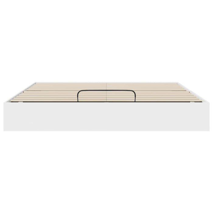 Cadru de pat otoman cu depozitare Alb 193 x 120 x 25 cm PAL - WALTI WALTI